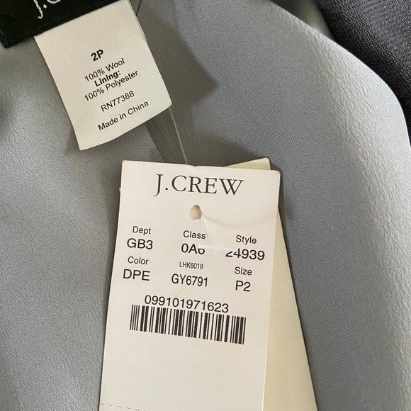 J.Crew Drapey Wool Mackenzie Blazer 24077   NWT 2P - Picture 7 of 7